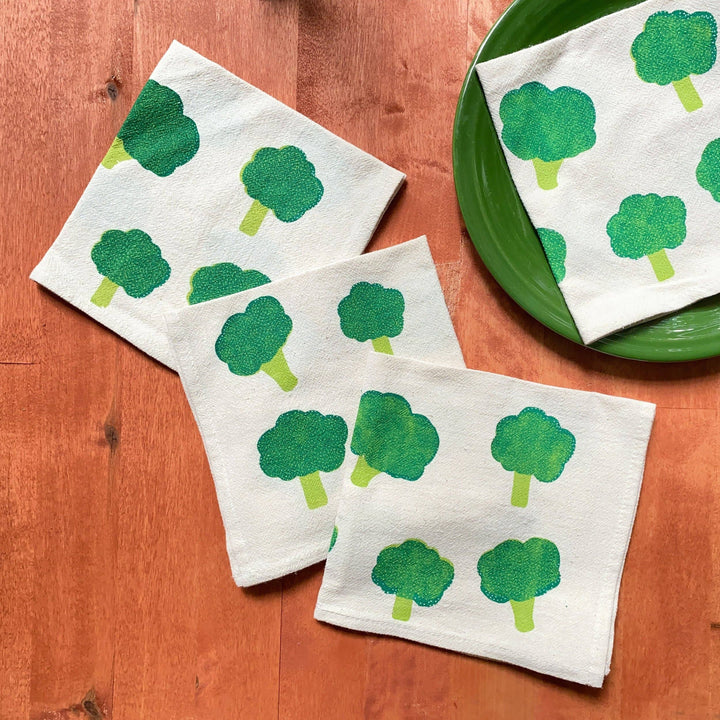 Hand Printed Natural Cotton Cloth Napkins BB22