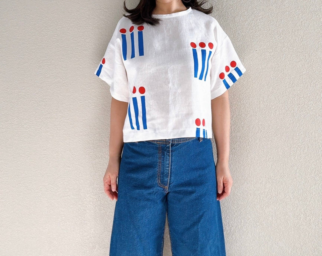 Candle linen top JL34
