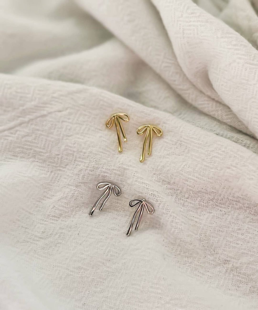 The Ribbon Earrings Silver