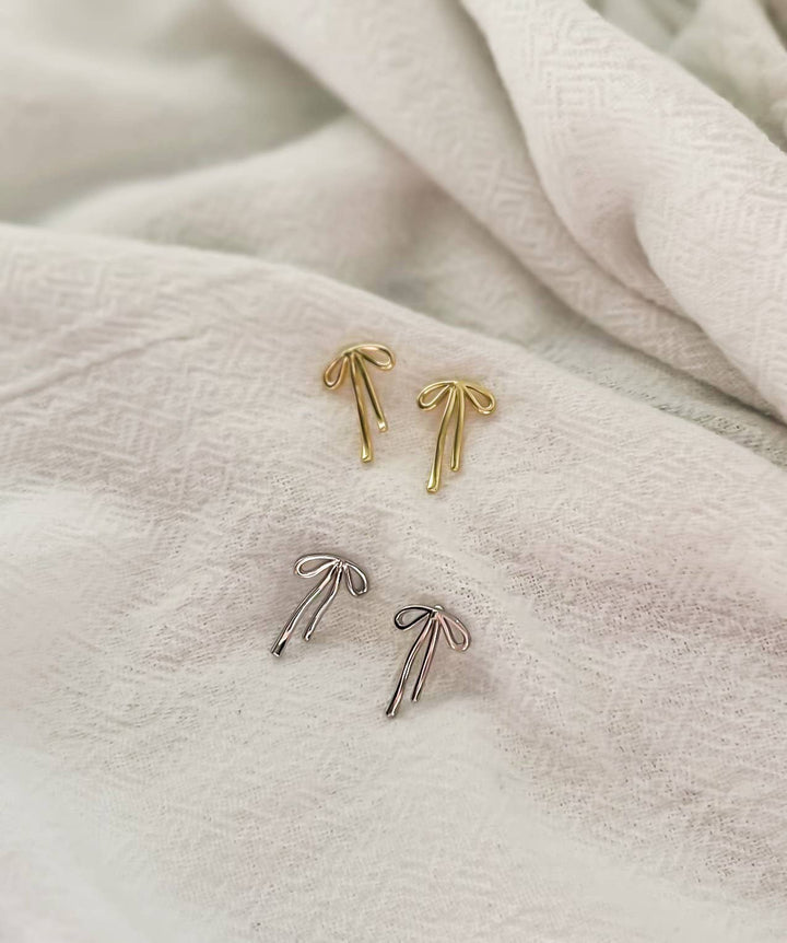 The Ribbon Earrings Silver