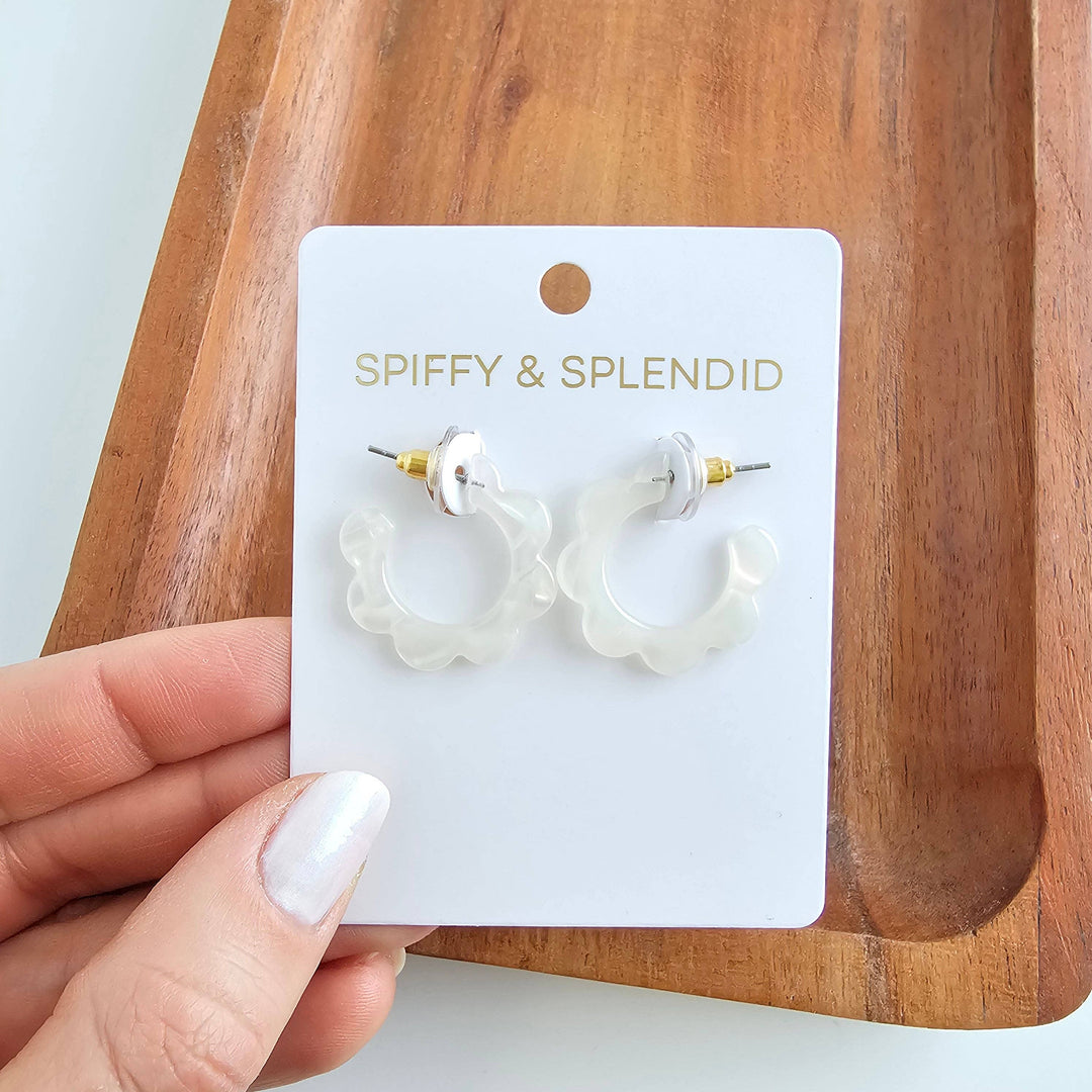 Flora Mini Hoops - Opalite // Spring, Earrings, Jewelry SSF23