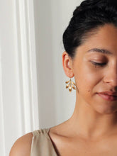 Load image into Gallery viewer, Gold Leaf Chandelier Earrings SP03