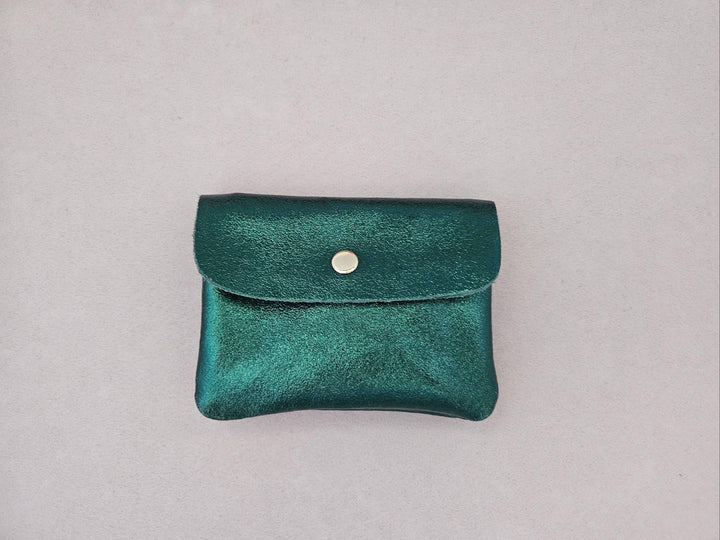 Metallic leather Kangoo wallet: Rose RM349