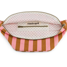 Load image into Gallery viewer, WOMEN BUM BAG STRIPES CARAMEL / STRAWBERRY