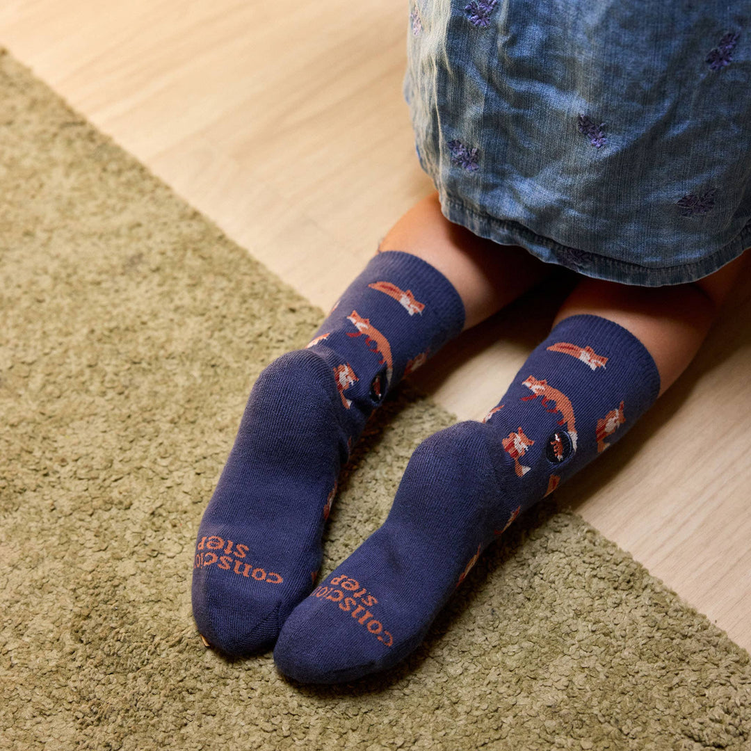 Kids Socks that Protect Foxes | Organic Cotton Kids Socks