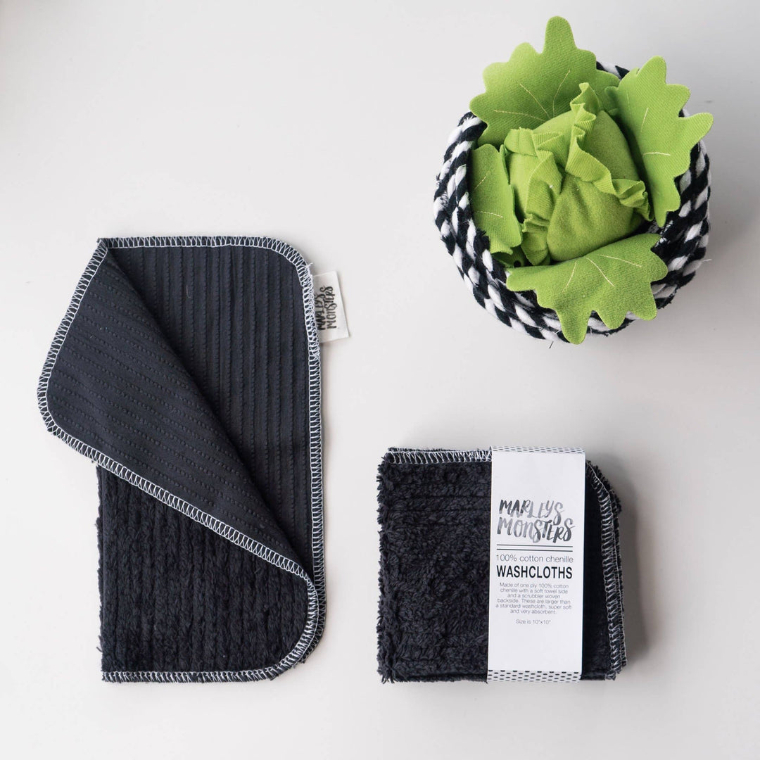 Washcloths: Cotton Chenille - 4 Count Set - Case of 6 MAS79