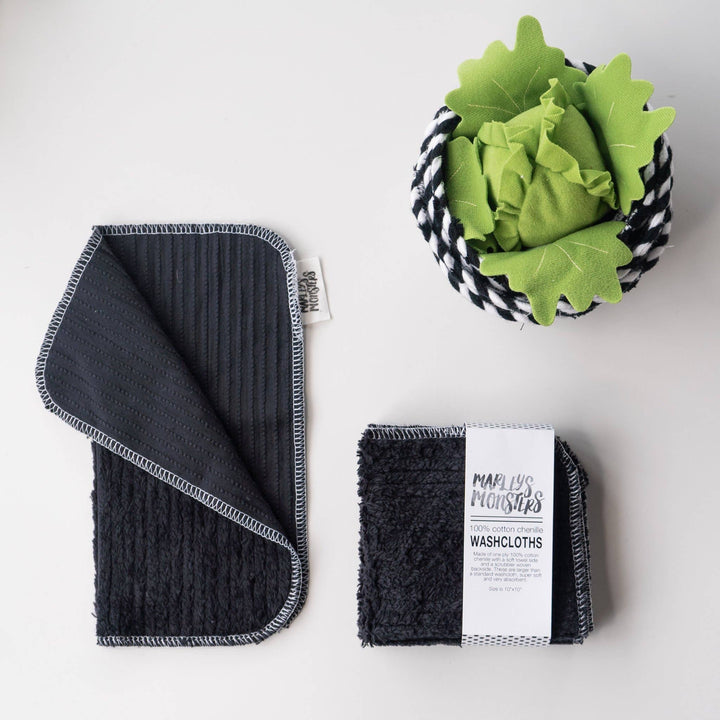 Washcloths: Cotton Chenille - 4 Count Set - Case of 6 MAS79