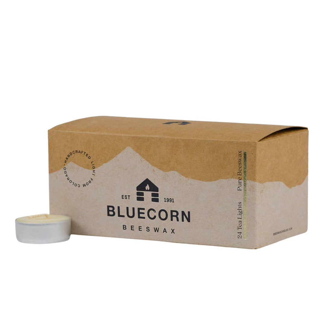Pure Beeswax Tea Light Candles – Eco-Friendly Holiday Decor