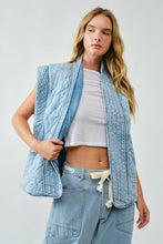 Load image into Gallery viewer, AA2816 MARIANA OVERSIZED QUILTED DENIM VEST