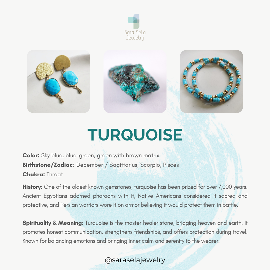 Turquoise Briolette Droplet and Fern Leaf Dangle Earrings