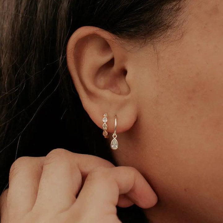 April Raindrop Dangle Hoops MA27