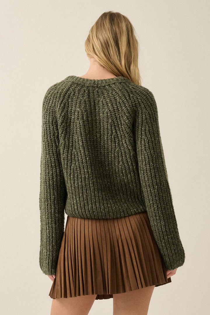 Confetti Button-Front Cardigan Sweater UT28