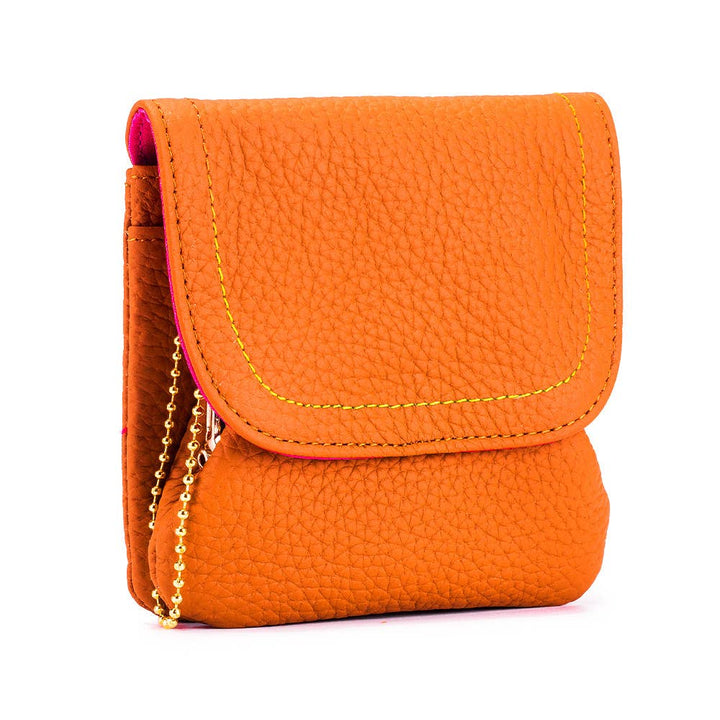 Top Grain Leather Creative Cute Snap Button Coin SP94