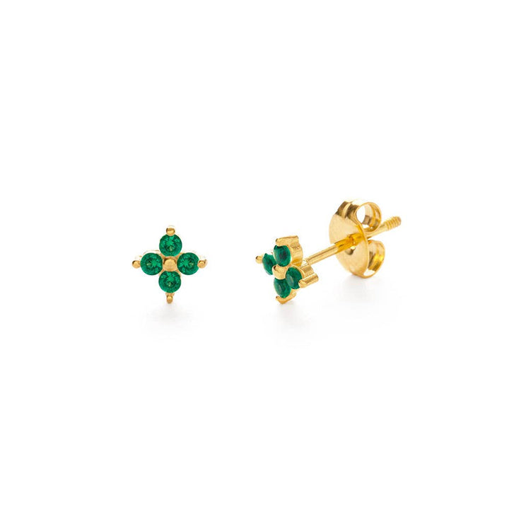 Crystal Flower Stud Earrings 25FL