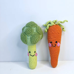 Friendly Plush Carrot Rattle