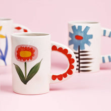Load image into Gallery viewer, Hand-painted Stoneware Ceramic Mug, Sunflower