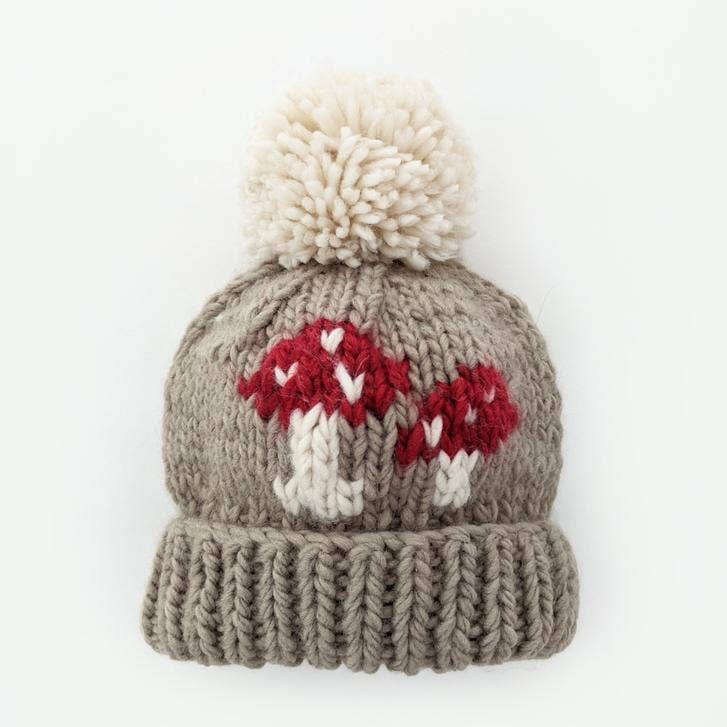 Mushroom Hand Knit Beanie Hat Baby &amp; Kids