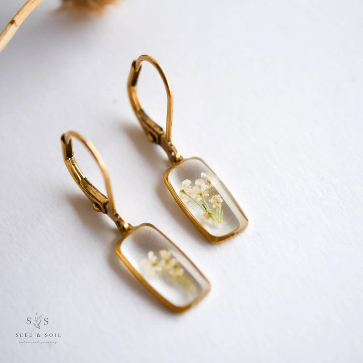Tiny Rectangle Huggie Hoops 