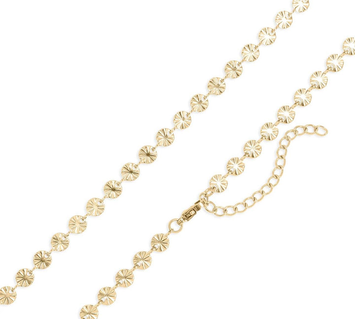 Gianna sunburst chain necklace | 18k gold plated BRN36