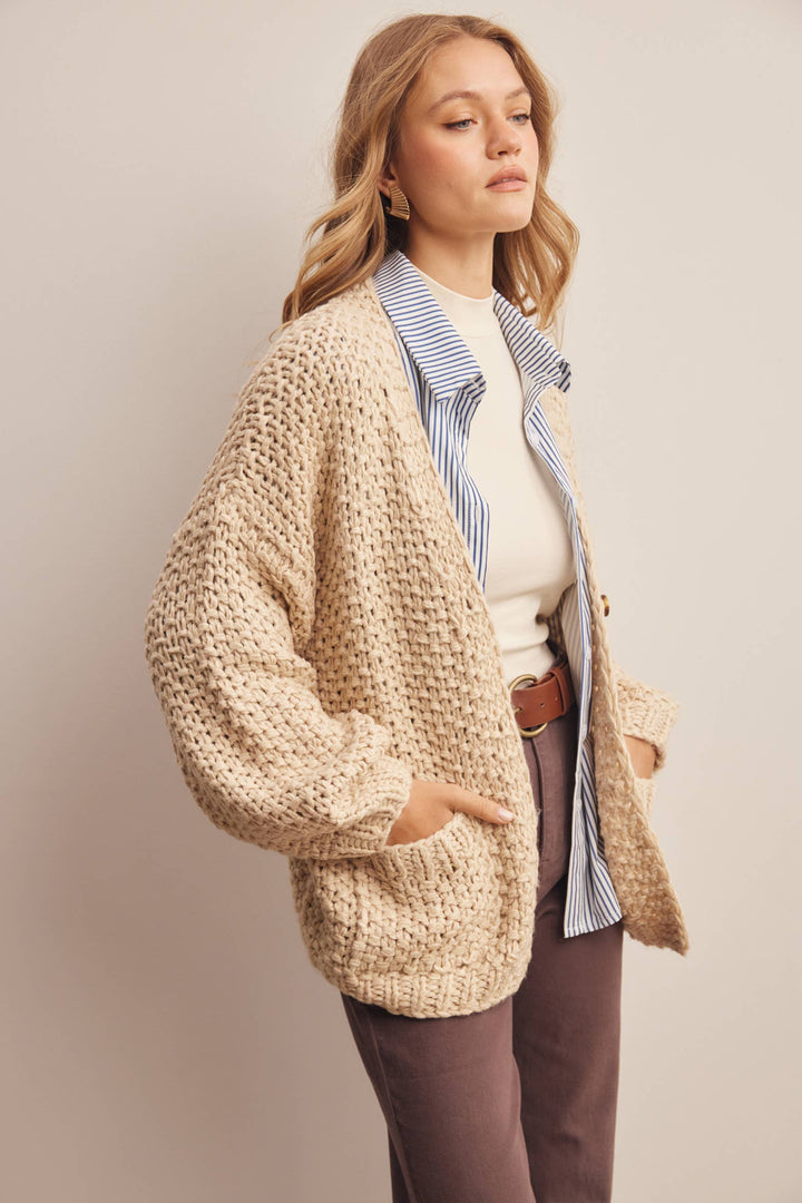 Handmade Chunky Knit Cardigan FSW61