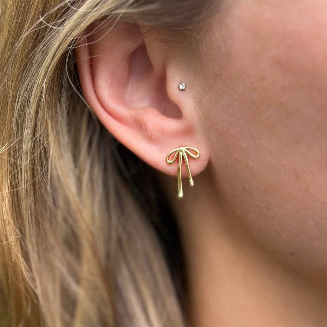The Ribbon Earrings Silver