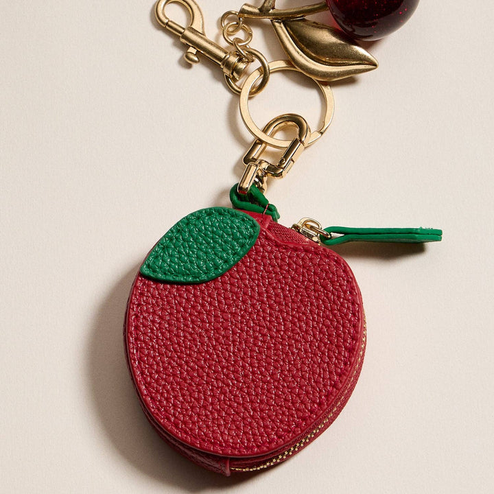 Apple Coin Purse with Keychain – Mini Zipper Pouch FR106