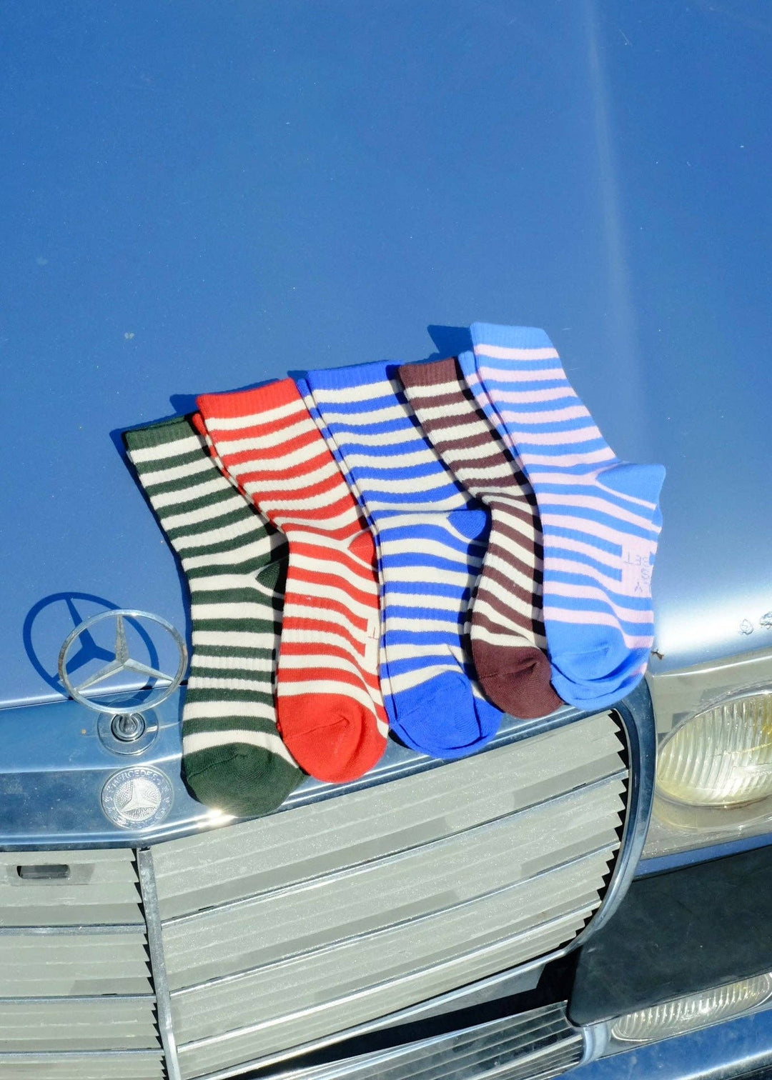 Retro Ribbed Striped Socks Spring time