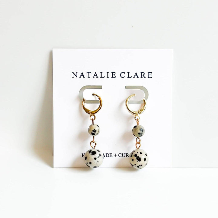 Dalmatian Jasper Drop Earrings