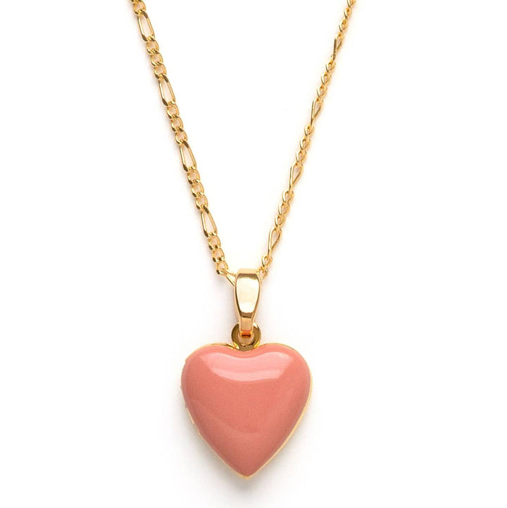 Large Enamel Heart Locket AM323