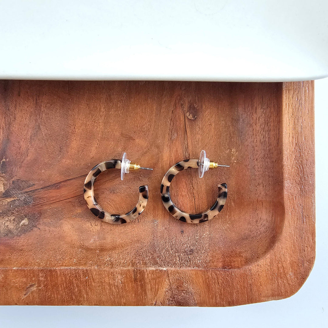 Cam Mini Hoops - Cheetah // Jewelry, Earrings, Fall SS981