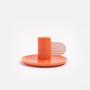 ORANGE/PINK CANDLE HOLDER