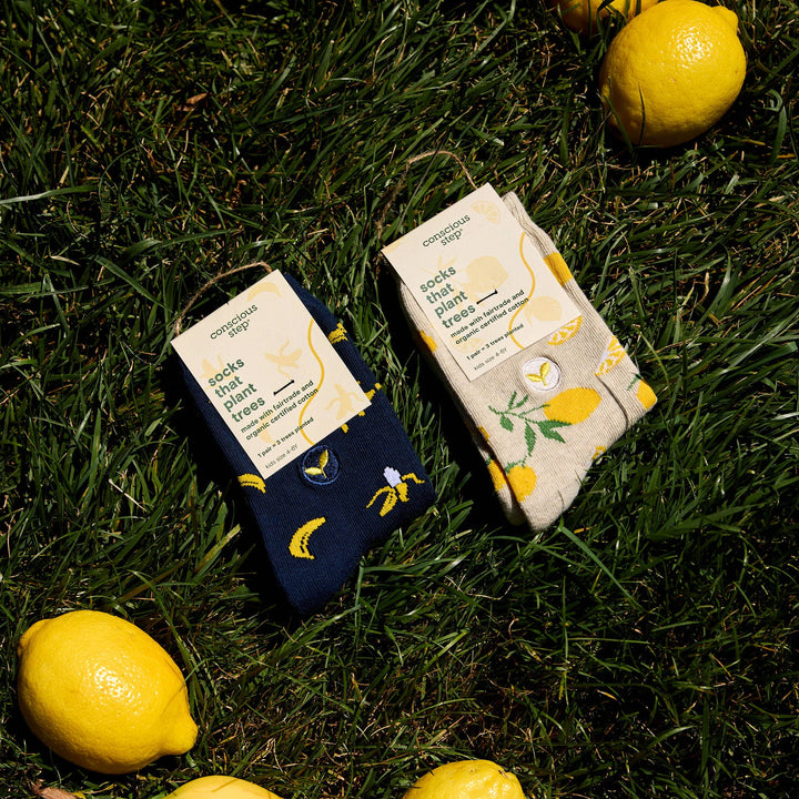 Kids Socks that Plant Trees | Lemons - Organic Cotton Socks