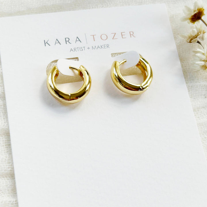 Thick Everyday Gold Classic Hoops KT981