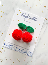 Load image into Gallery viewer, Kids&#39; Cherry Pom Pom Hair Clip