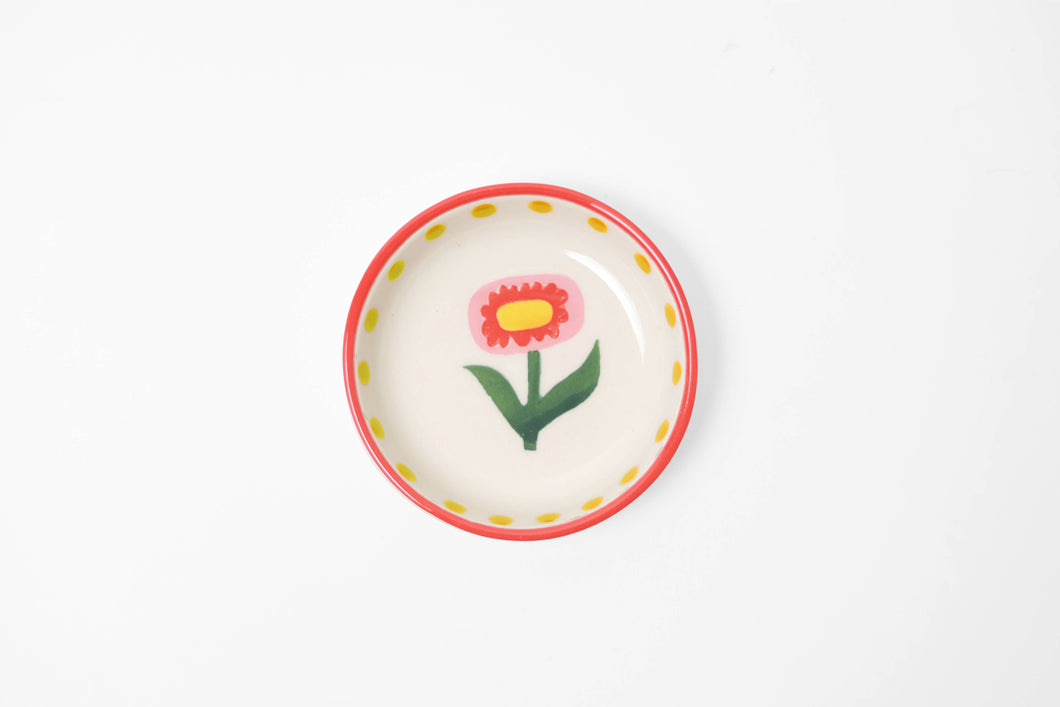 Small Flower Trinket Tray-Trinket Dish-Ceramic Tasting Bowl CG230