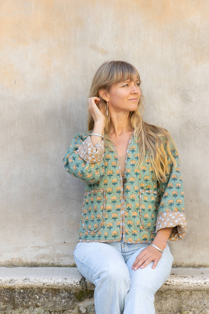 Reversible Quilted Jacket ~ Lotus DVJ27