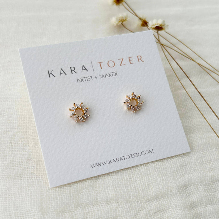 Crystal Wreath Holiday Studs KT977