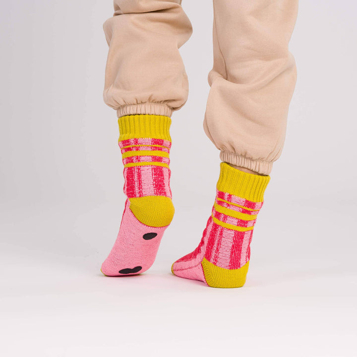 Plaid Stripe House Socks VR762