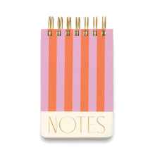 Load image into Gallery viewer, Twin Wire Notepad, 4" X 6" - Stripes