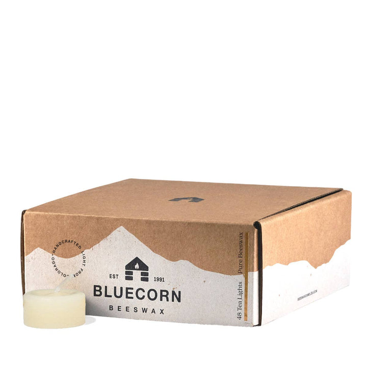 Pure Beeswax Tea Light Candles – Eco-Friendly Holiday Decor