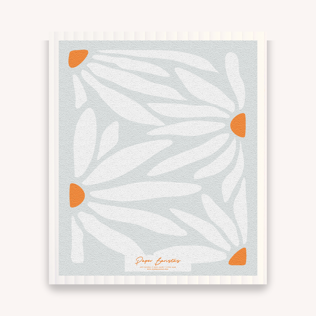 Set of 3 Swedish Dishcloth: Daisy Combo