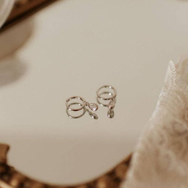April Raindrop Dangle Hoops MA27