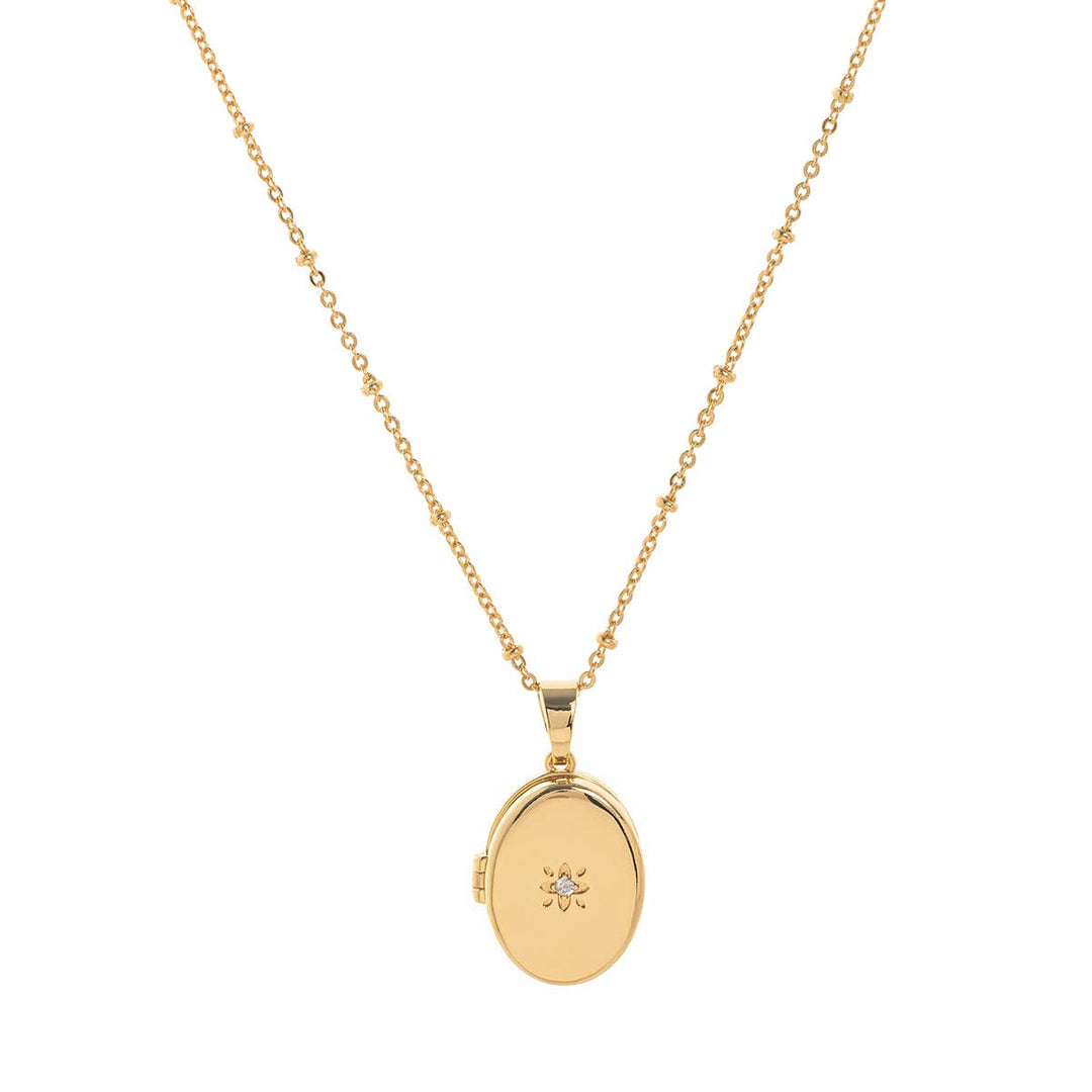 Heart Locket Photo Necklace Gold ACC10