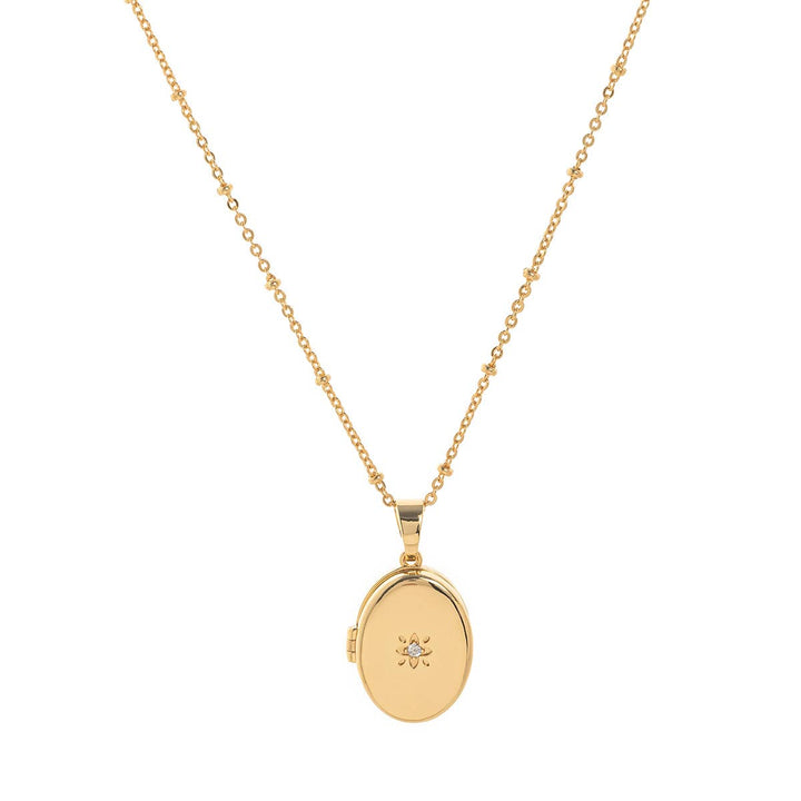 Heart Locket Photo Necklace Gold ACC10