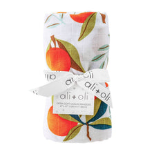 Load image into Gallery viewer, Bamboo Muslin Swaddle Blanket (Tangerine)