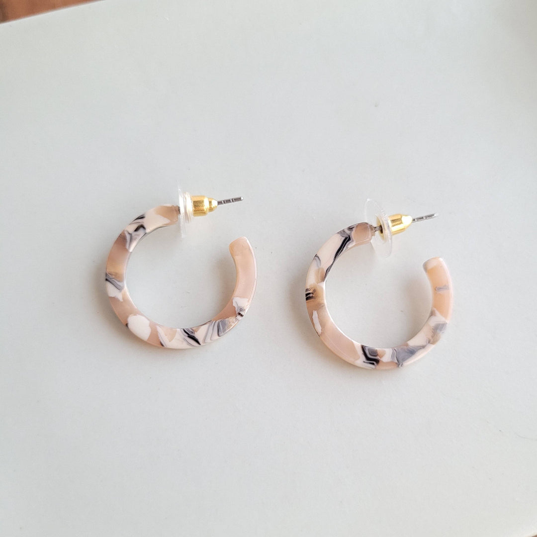 Cam Mini Hoops - Sandstone // Jewelry, Earrings, Fall SS354