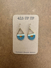 Load image into Gallery viewer, 41501 Beaded Arch Earrings - Mint + Shale
