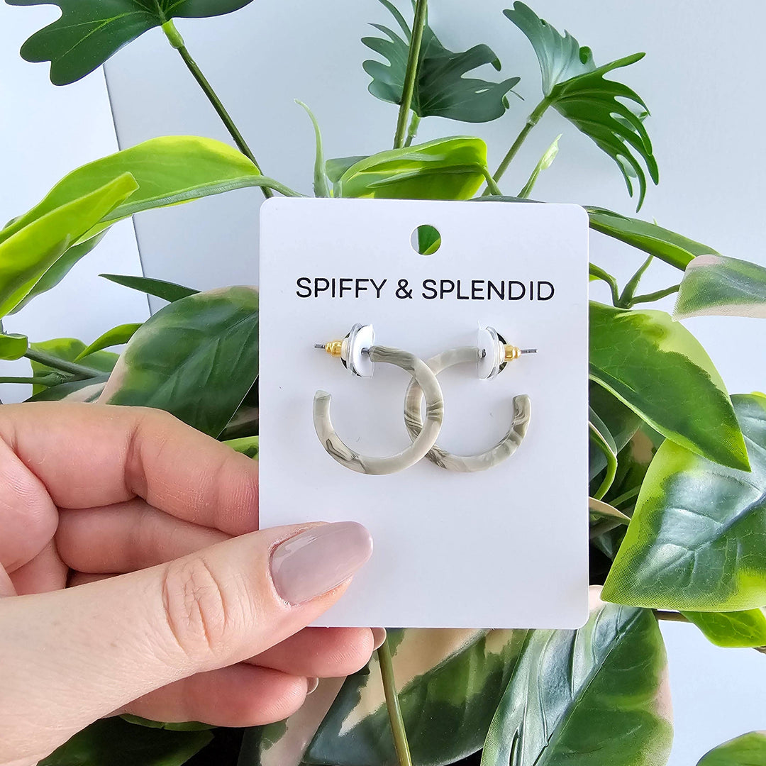 Cam Mini Hoops - Sage // Jewelry, Earrings, Fall SS89