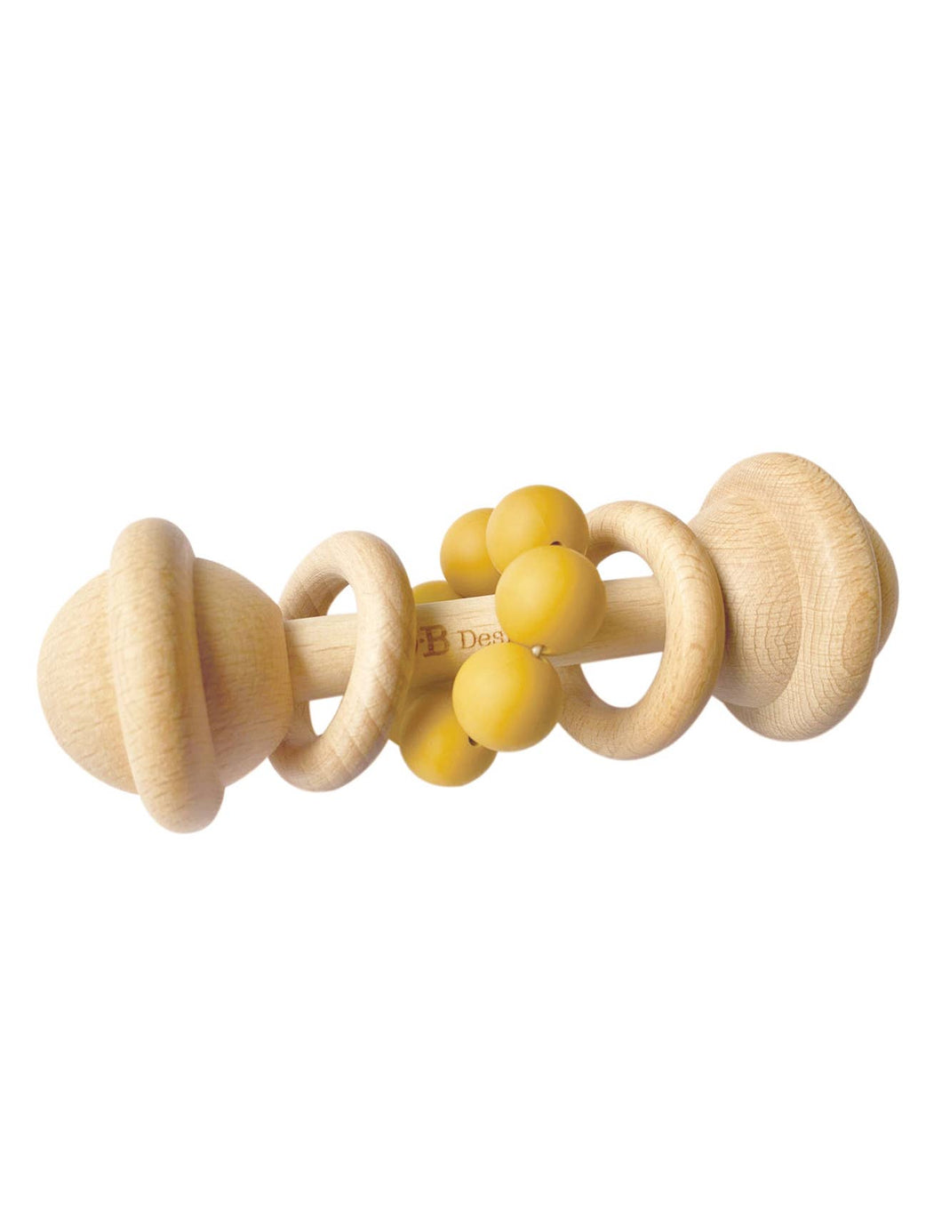 Turmeric Wooden Rattle Toy OB01