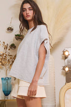 Load image into Gallery viewer, T2335 Cut Edge Detail Oversized French Terry Muscle Top